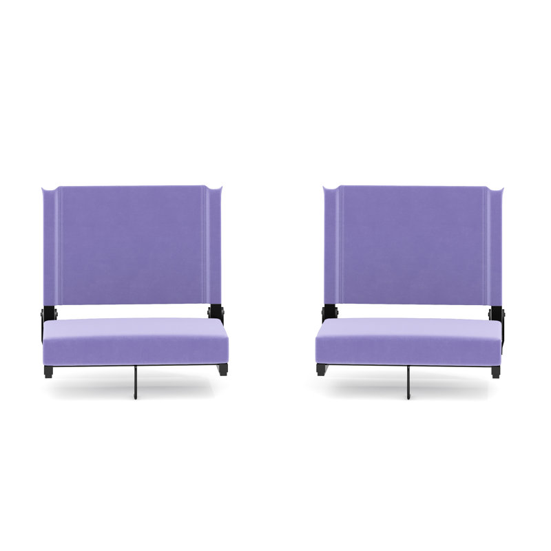 Fender Padded Stadium Chair with Handle and Bleacher Hook, Purple