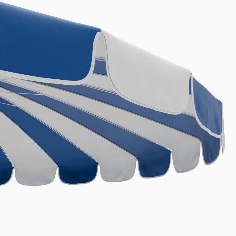 8.5' Two-Tone Canvas Pagoda Umbrella, Pacific Blue - Pacifica