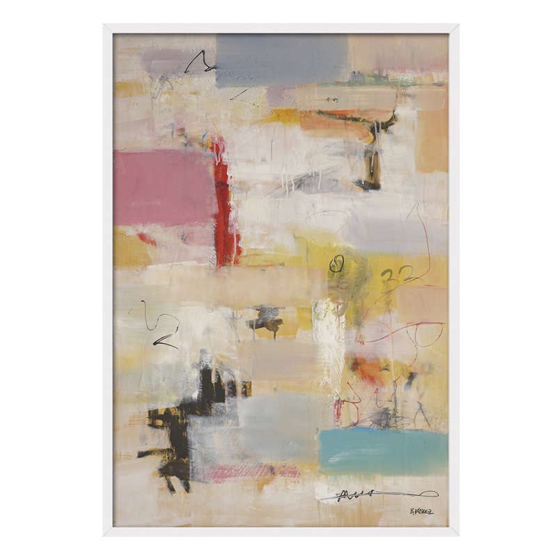 Abstract Largo Proceso by Bruno Vázquez - Single Picture Frame Painting, 90cm H x 60cm W x 3cm D