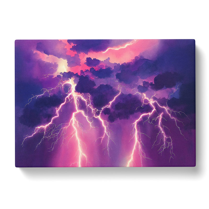 Watercolour Lightning Vol.3 - Wrapped Canvas, 35cm H x 50cm W x 3cm D