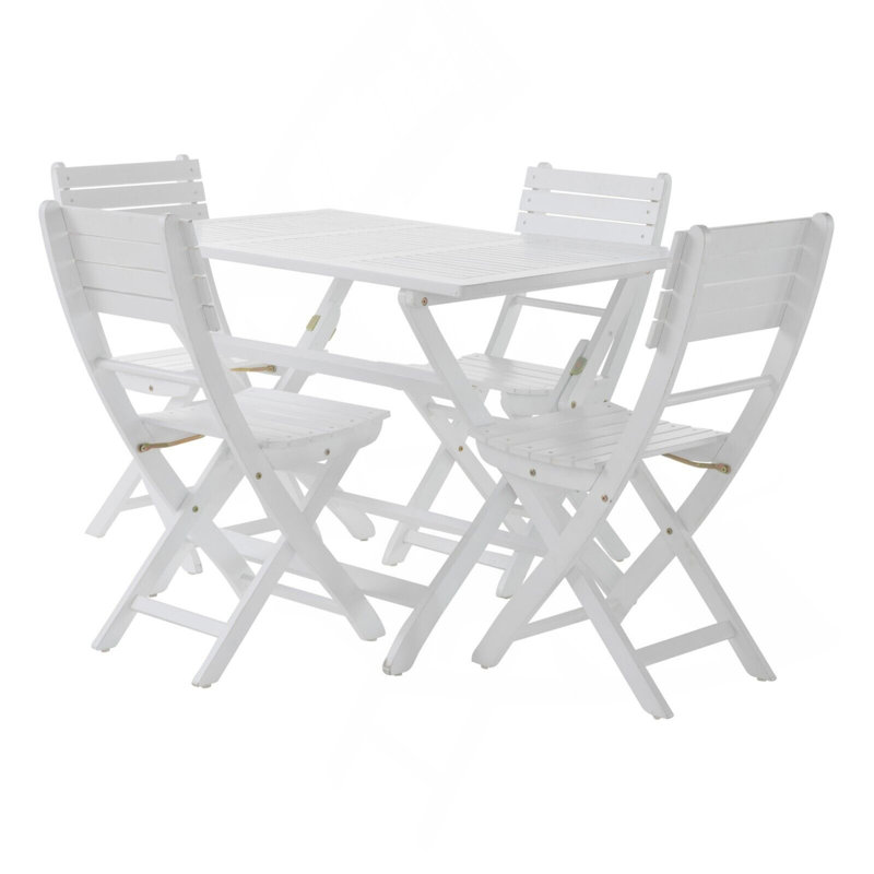 POSITANO FOLDABLE DINING SET, WHITE
