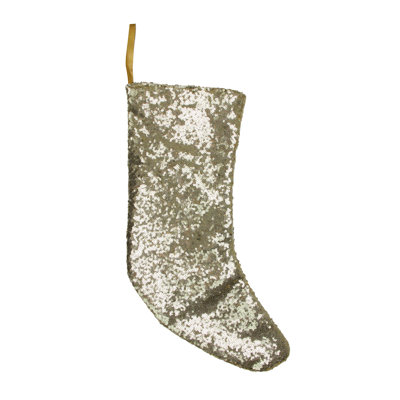 Paillette 17.5" Sequins Accented Christmas Stocking