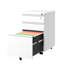 Classeur verrouillable 3 tiroirs en métal, blanc. Entièrement assemblé pour le bureau à domicile. Convient aux lettres / format légal / A4. Compartiment de rangement sécuritaire. Les tiroirs sont livrés avec un plateau à crayons amovible. Une mobilité sans effort-1800234773