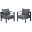 Ensemble de 2 fauteuils de patio en aluminium pour l'extérieur avec fauteuil club