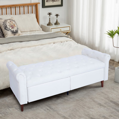 Banc de rangement en velours Laneise
