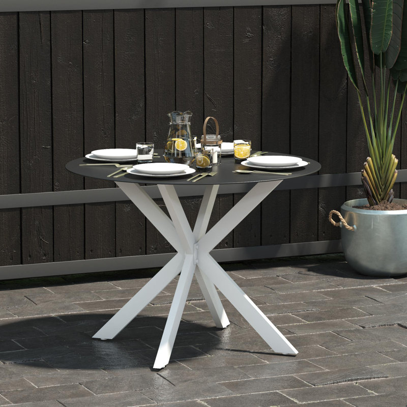 Metal Dining Table (indoor/outdoor), White