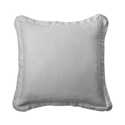 Washed Linen Lt. Grey Euro Sham with Flange
