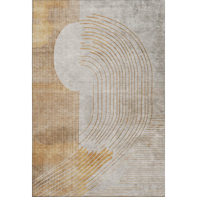 Premium Machine Washable Ariel Geometric Rug