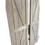 Portes de grange doubles en bois d'aulne avec ensemble de quincaillerie coulissante en bois-102356048
