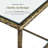 Lalia 2-Piece Modern Hammered Metal 1-Shelf Coffee Table Set-125373104-125373105