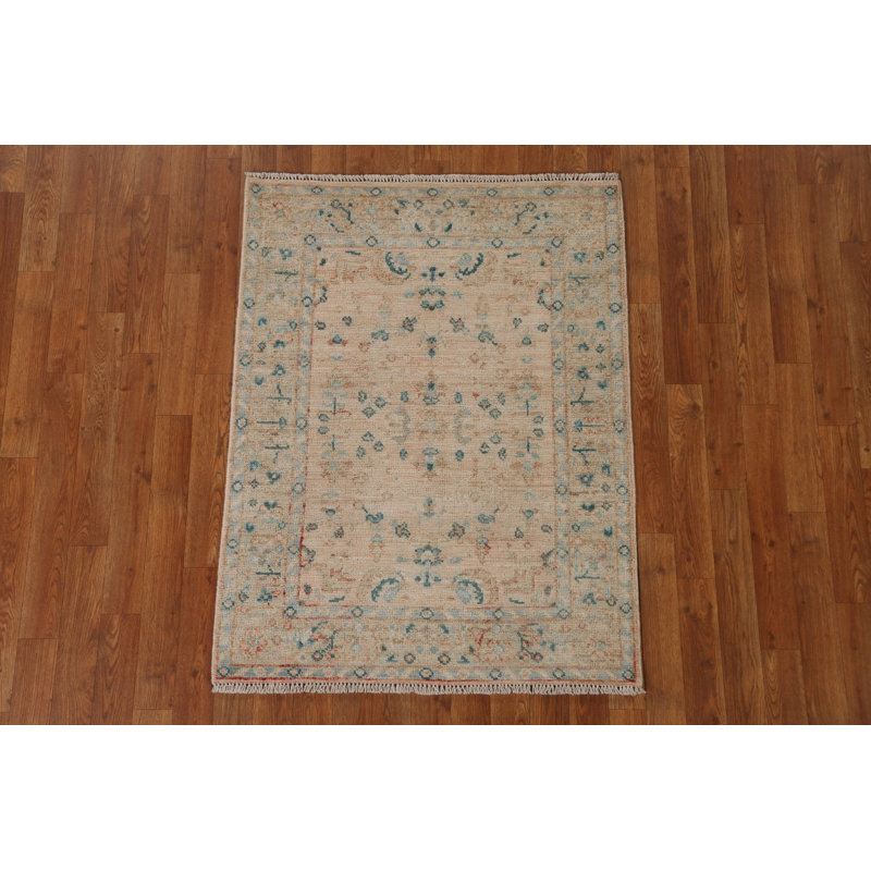 Tapis oriental Mute Oushak noué à la main 3 x 4