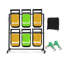 Chariot de rangement 69 pouces pliable robuste pour chaise roulante 69 lb avec roues en caoutchouc