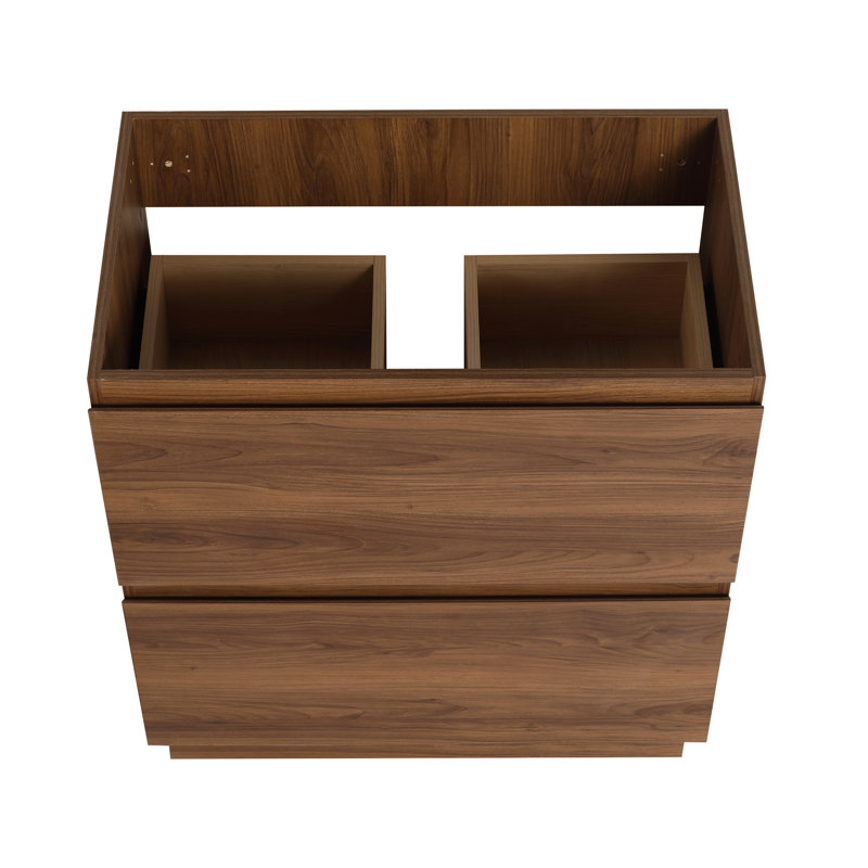 Meuble-lavabo de salle de bain 30 po sans lavabo, meuble-lavabo encastré avec double tiroir, meuble-lavabo sur pied autoportant