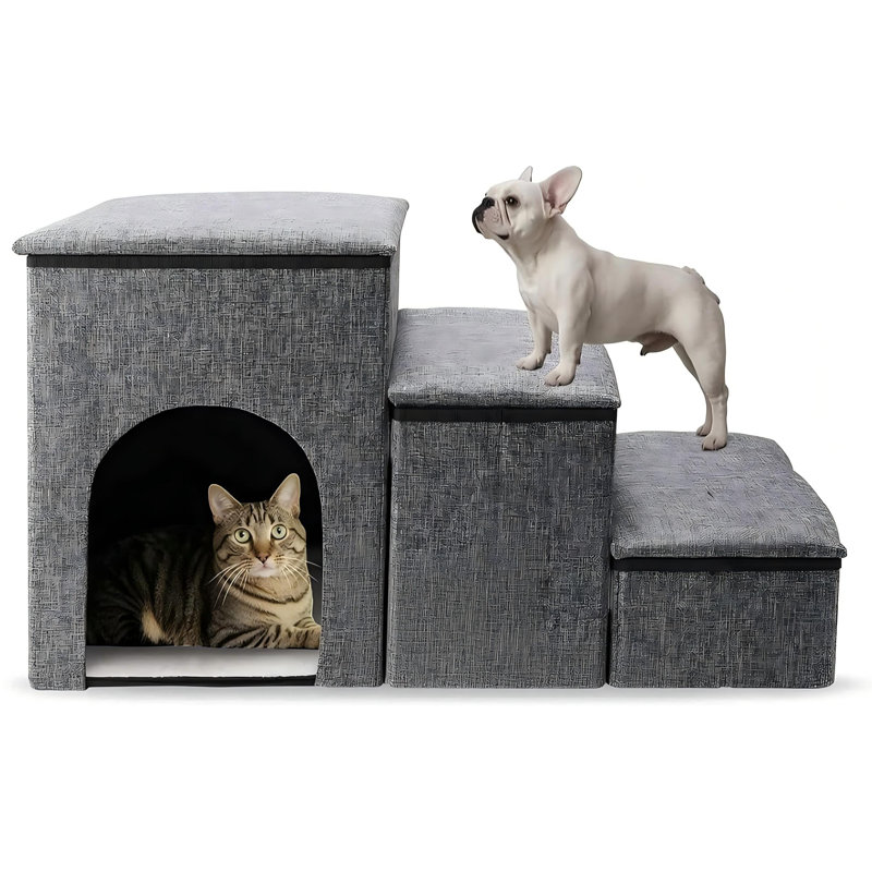 3-Step Pet Dog Stair with Storage