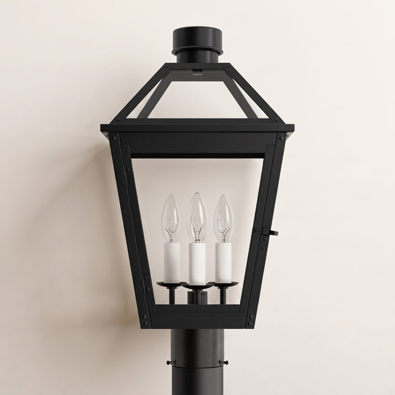 Hyannis 3 - Light Lantern Head, Textured Black