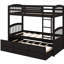 Lit simple superposé avec lit gigogne et 3 rangements - Tête de lit pratique et sécuritaire-1235781269