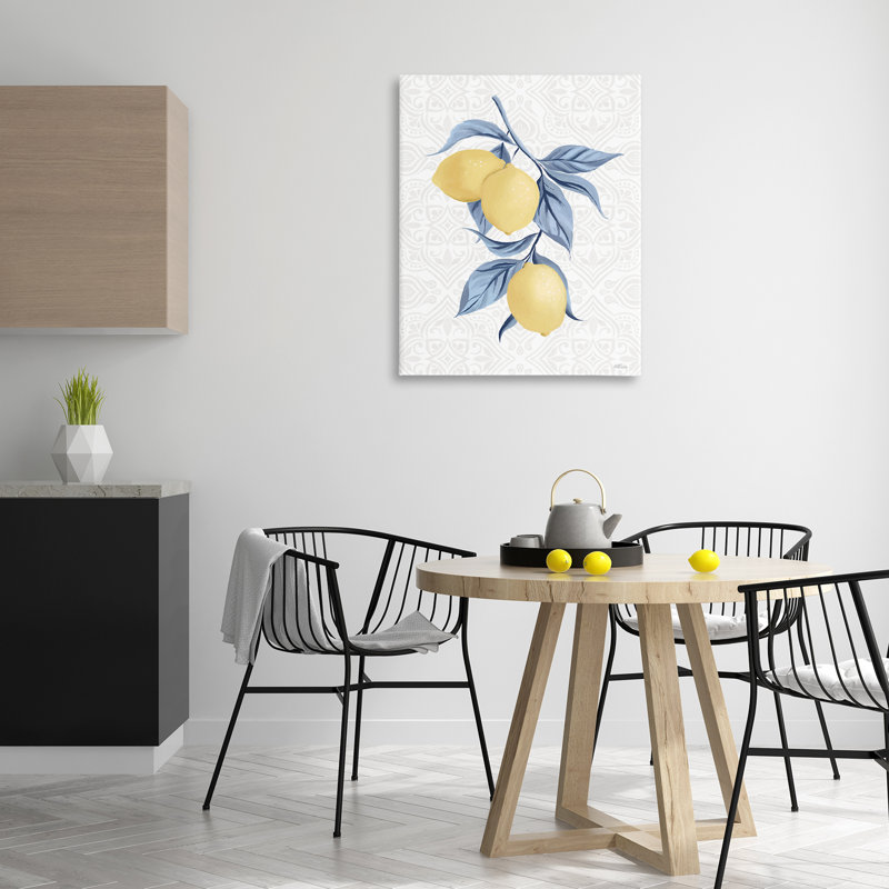 «Geometric Mosaic Lemons», art mural sur toile par Cat Thurman Designs, H 40 po x l 30 po