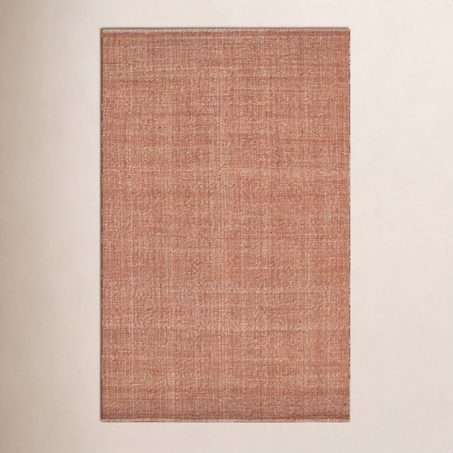 Fleurette Orange Hand-Woven Rug, Rectangle 5' x 8'
