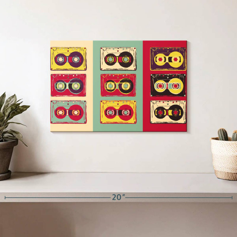 Abarca Retro Tapes, 8" H x 12" W
