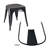Aryah Stacking Parsons Dining Chair in Black, 330 lbs Weight Capacity