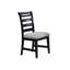 Chaise rembourrée à dossier noir