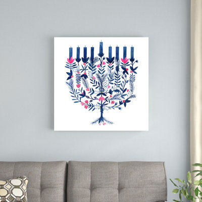 «Boho Hanukkah I» par Grace Popp - reproduction d'art sur toile tendue