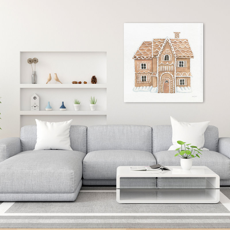 Gingerbread Dream House I, art contemporain, H 36 po x l 36 po