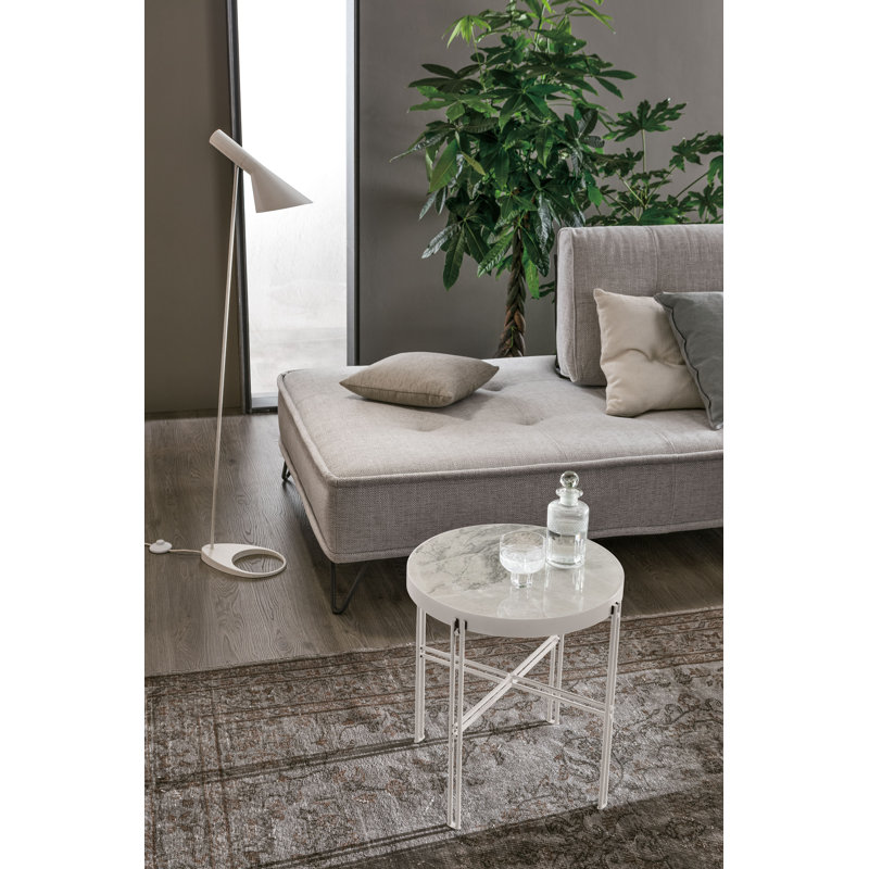 Tadcaster End Table, White, Arabesque