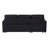 82"W Black Linen Fabric Reversible Sleeper Sectional Sofa With Storage Chaise