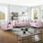 Bayberry 53"W Pink Velvet Loveseat With 2 Pillows-1941884965-2012950490