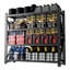 Étagère de garage réglable en métal robuste, l 79 po x H 75 po, support de rangement industriel à 4 niveaux, noir