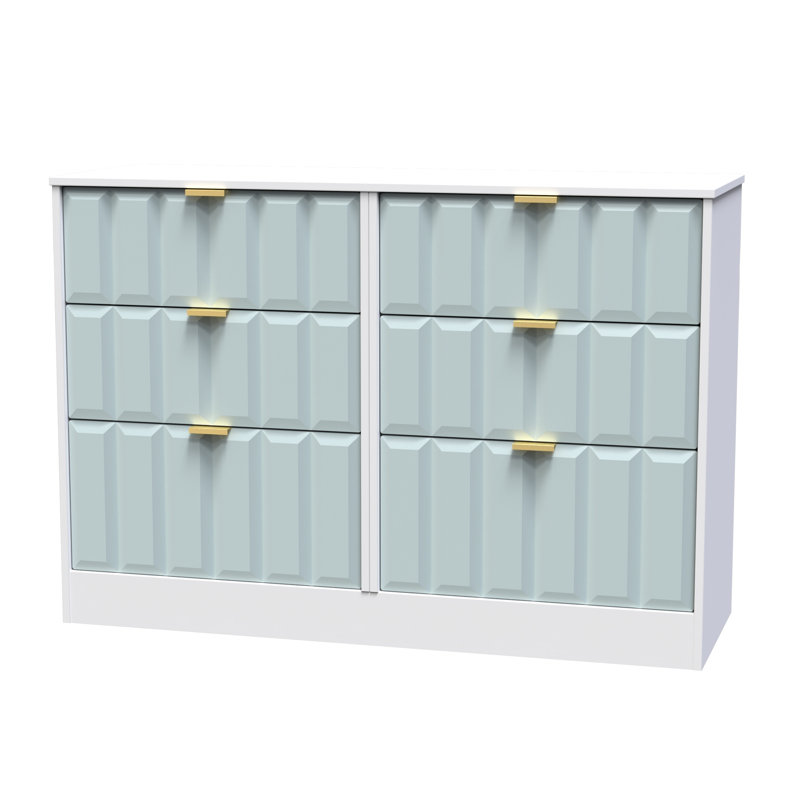 Besian 115cm W 6 - Drawer Chest of Drawers, Duck/White