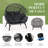 Daleigh 2-Person Double Egg Chair Loveseat with 2 Ottomans, 57.1" Wide Wicker Rattan Lounge Chair, 6.5" Thick Cushions, 680-lb Capacity-796261945