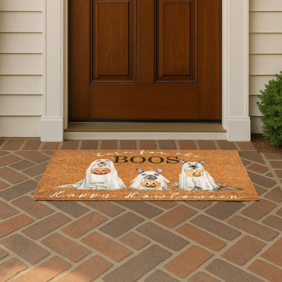 Happy Howloween Ghost Pups Door Mat