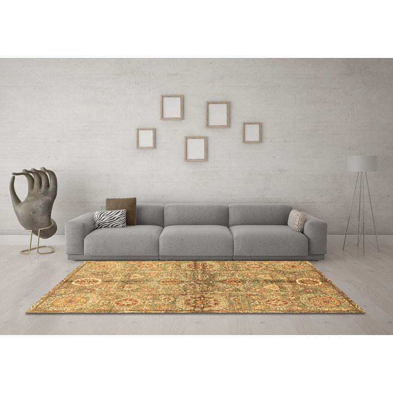 Washable Oriental Indoor Rug, Square 8'