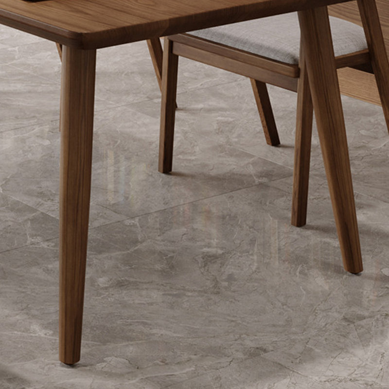 Pieds de table de salle à manger en frêne avec coins arrondis, H 29,53 po x L 70,87 po x l 31,5 po