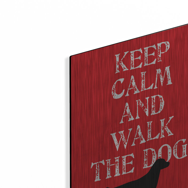Trinx «Keep Calm Labrador» par Ginger Oliphant, art mural en métal, H 16 po x l 12 po
