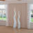 2 Sizes Animal Horn Shape Floor Vase For Entryway Dining Or Living Room, Ceramic White