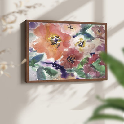 Motif floral glamour II - reproduction encadrée