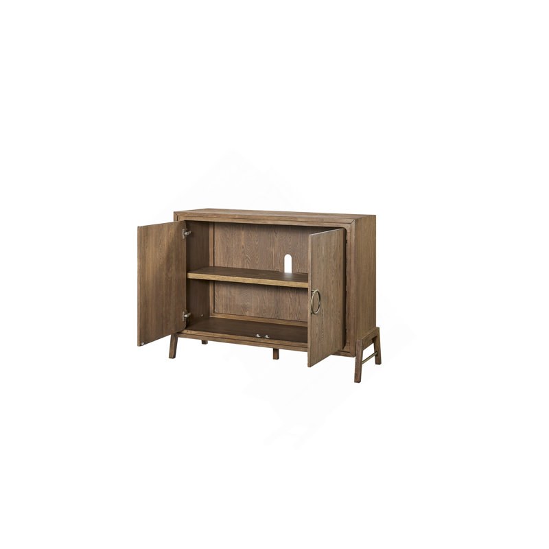 Desserte deux portes latte - 46 po