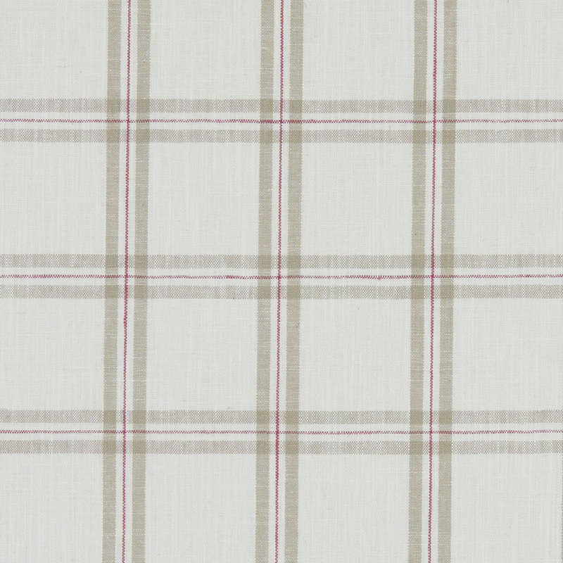 Avebury Kelmscott Fabric, Raspberry/Linen