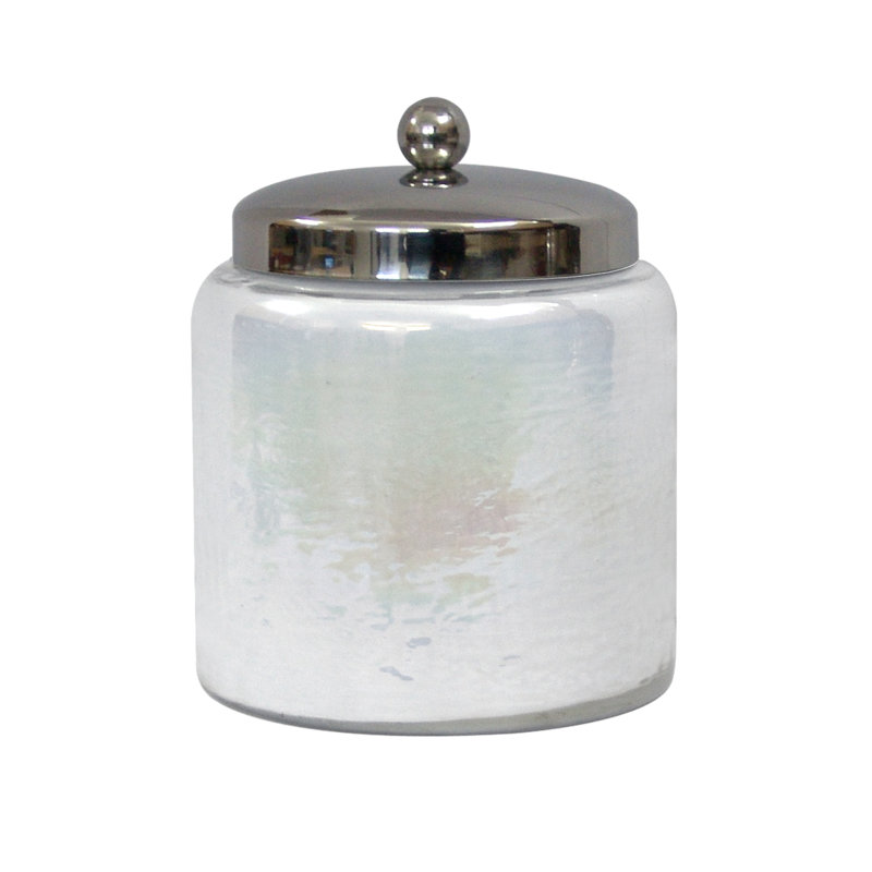 Glass Jar, 5" H  x 4.25" W x 4.25" D