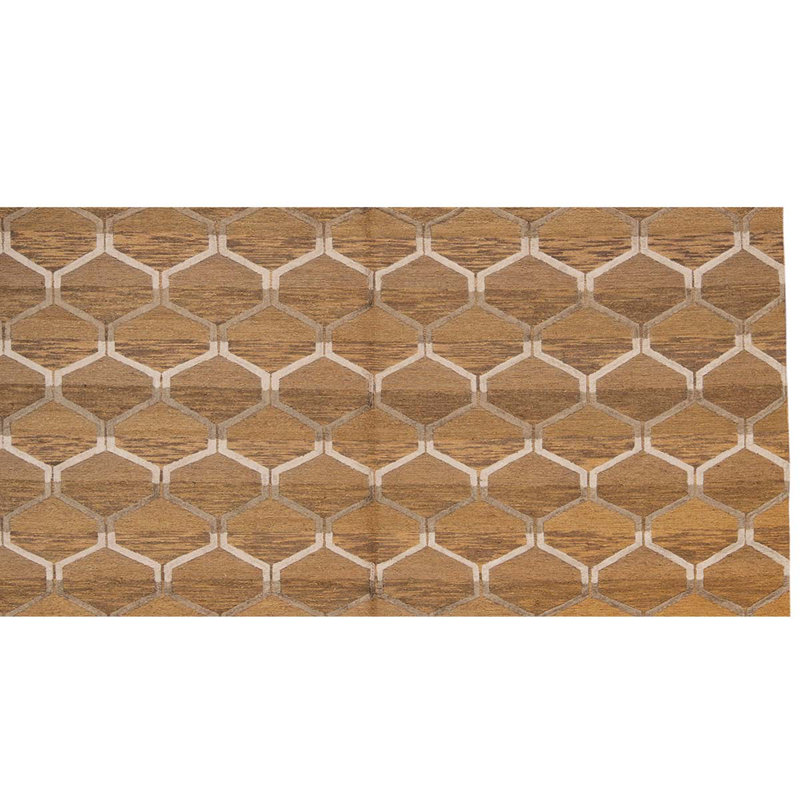 Geometric Area Rug in Brown