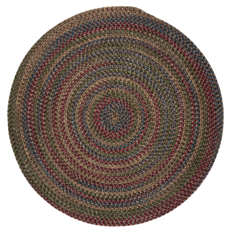 Aleaya Wool Blend Reversible Arae Rug - Burgundy/Green/Blue