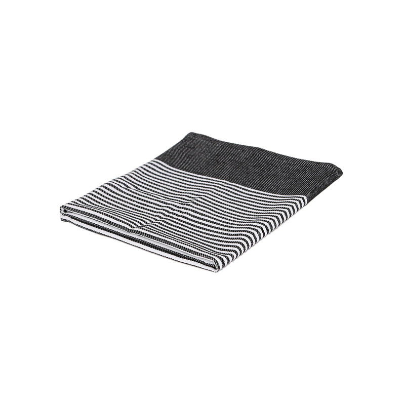 Cotton Stripe Tea Towel Kitchen Towel, Black