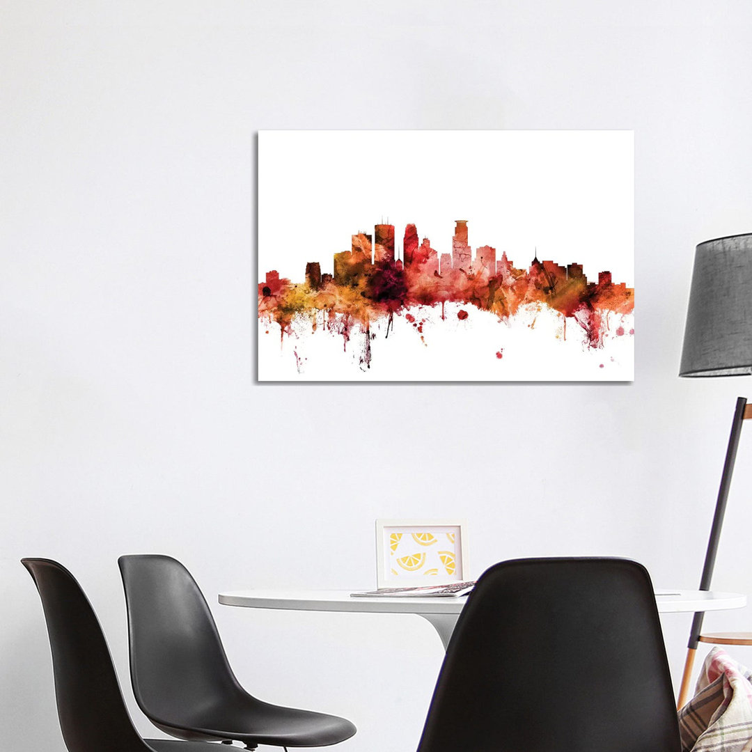 Minneapolis, Minnesota Skyline by Michael Tompsett - Wrapped Canvas Gallery-Wrapped Canvas GiclÃ©e