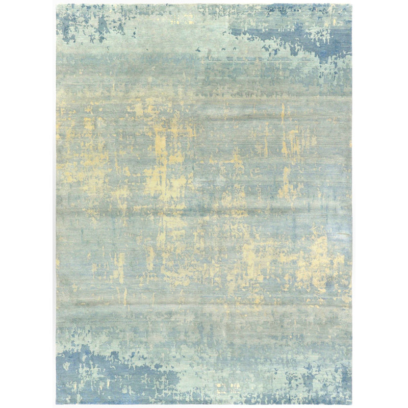 Wool And Silk Nepal One-of-a-Kind Rectangle 9' X 12' Area Rug