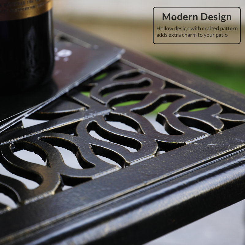Table bistro en aluminium, Bronze