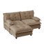 Canapé d'angle modulaire en forme de L de 195 cm (77 po) avec pouf, assise profonde, coussins en treillis, style moderne-1410484922