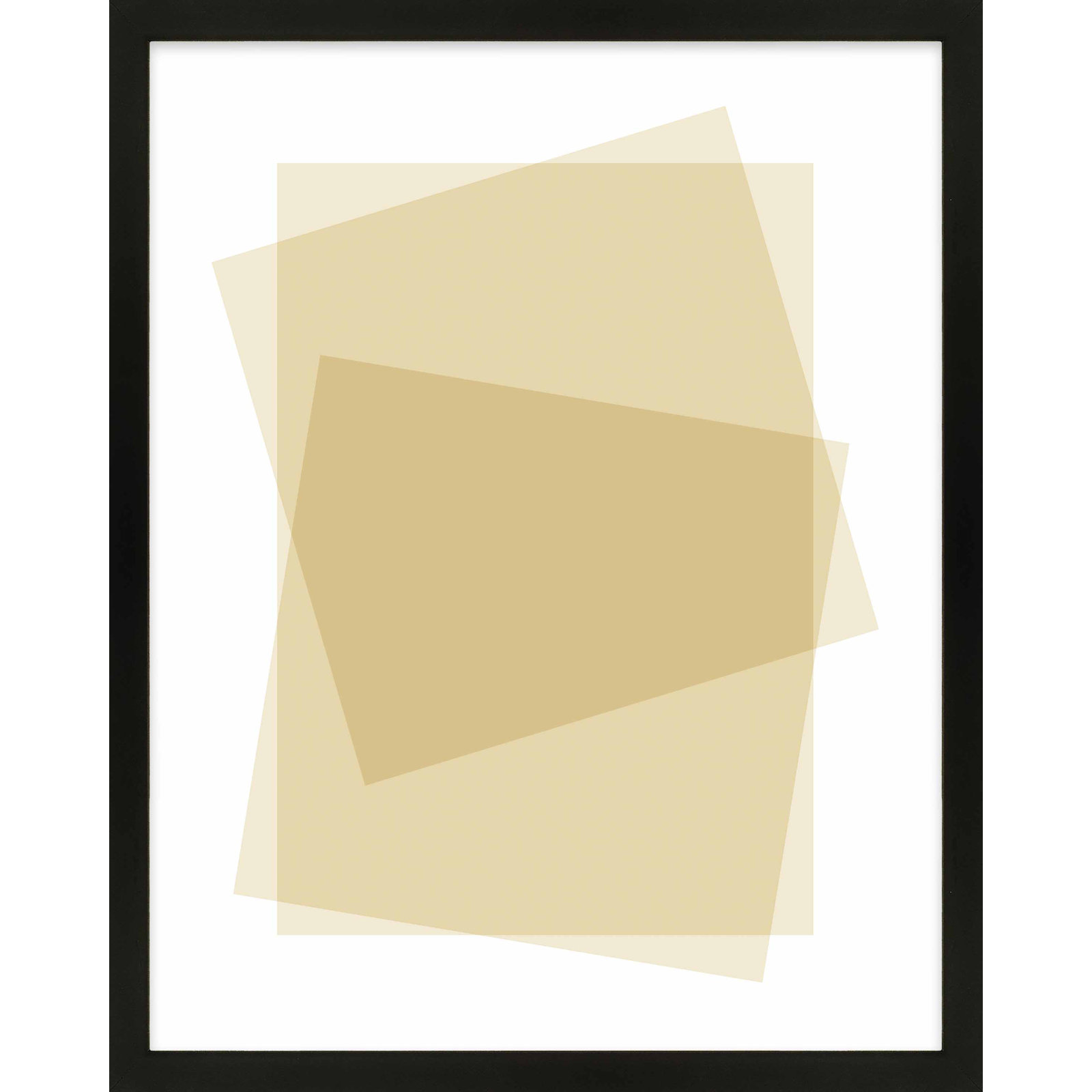 Kami "Light Yellow" Print by Jacques Pilon, 50" H x 40" W, Black Framed Paper